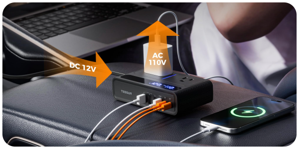 A device with a power cord connected to a phone