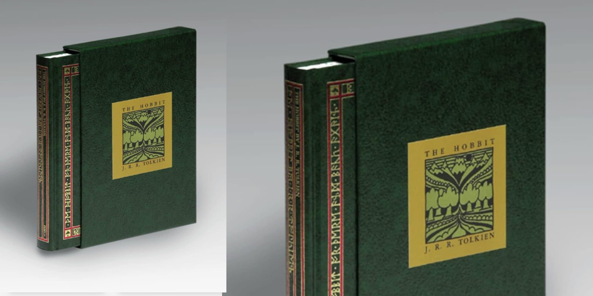 The Hobbit leatherette-bound with gold/red foil stamping down at $19.50 via Amazon (52% off orig. price)