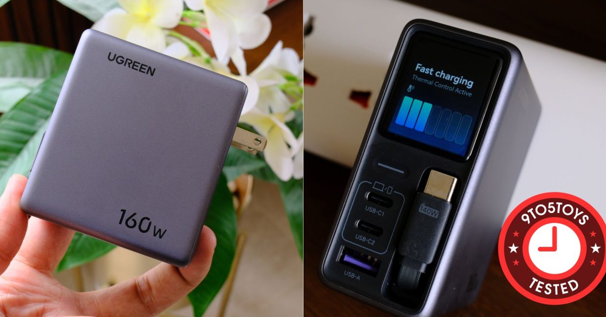 UGREEN’s 160W smart display charger with retractable cable returns to its lowest price for Labor Day at 0