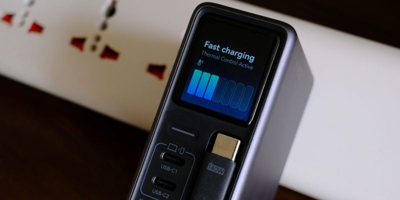 A close up of a device