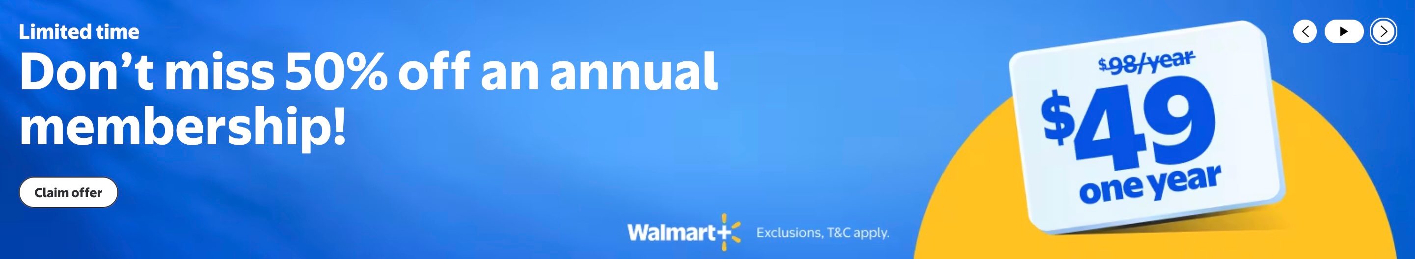 A blue background with white text