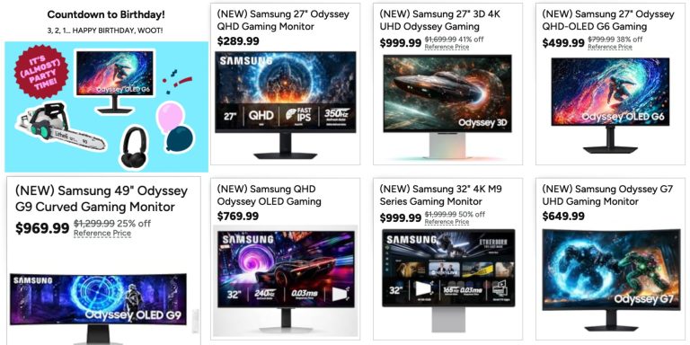 Image showing listings from Woot's Birthday sale.