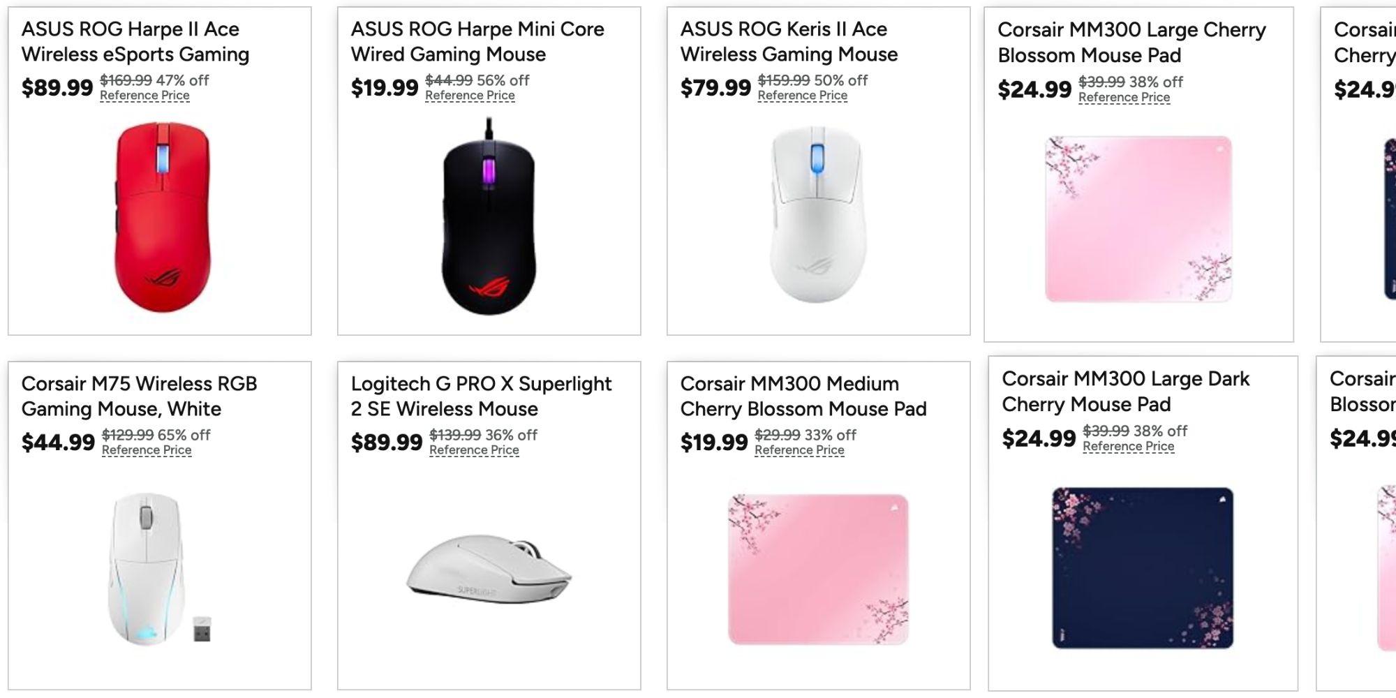 Save up to 65% today on ASUS ROG, Logitech, and CORSAIR mice and mousepads with deals from just $10