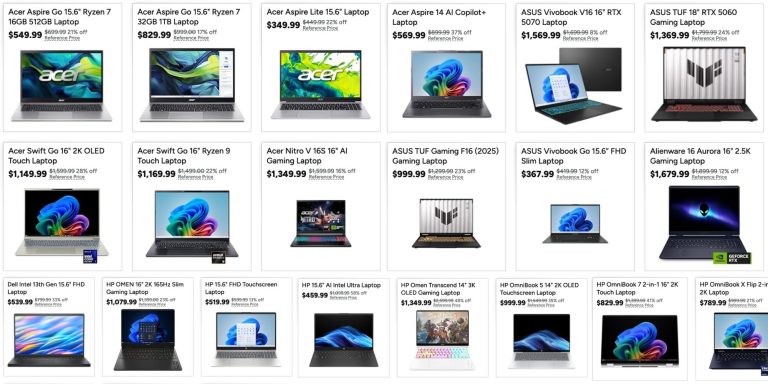 Image showing listings from the Woot sale.