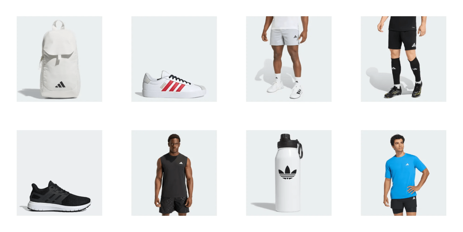 A collage of a man in white shorts and a black tank top