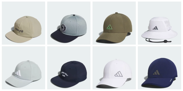 A group of hats on a white background
