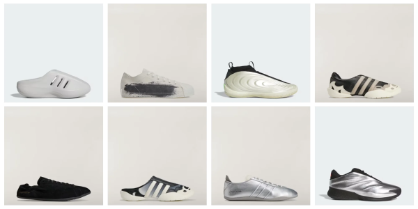 A collage of different shoes