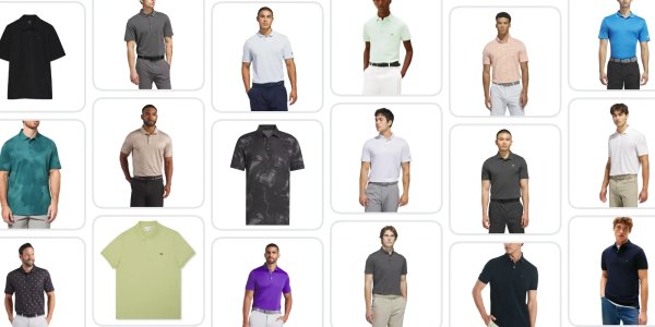 A collage of men wearing polo shirts