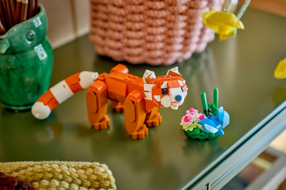 A toy animal on a table