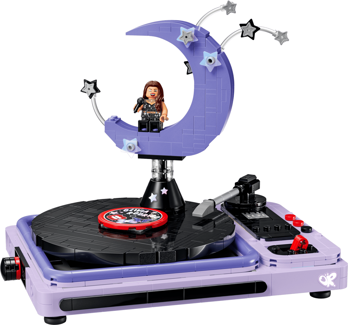 A toy figurine on a record player