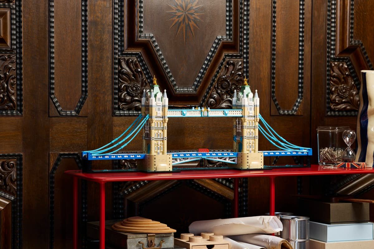 A model of a bridge on a table