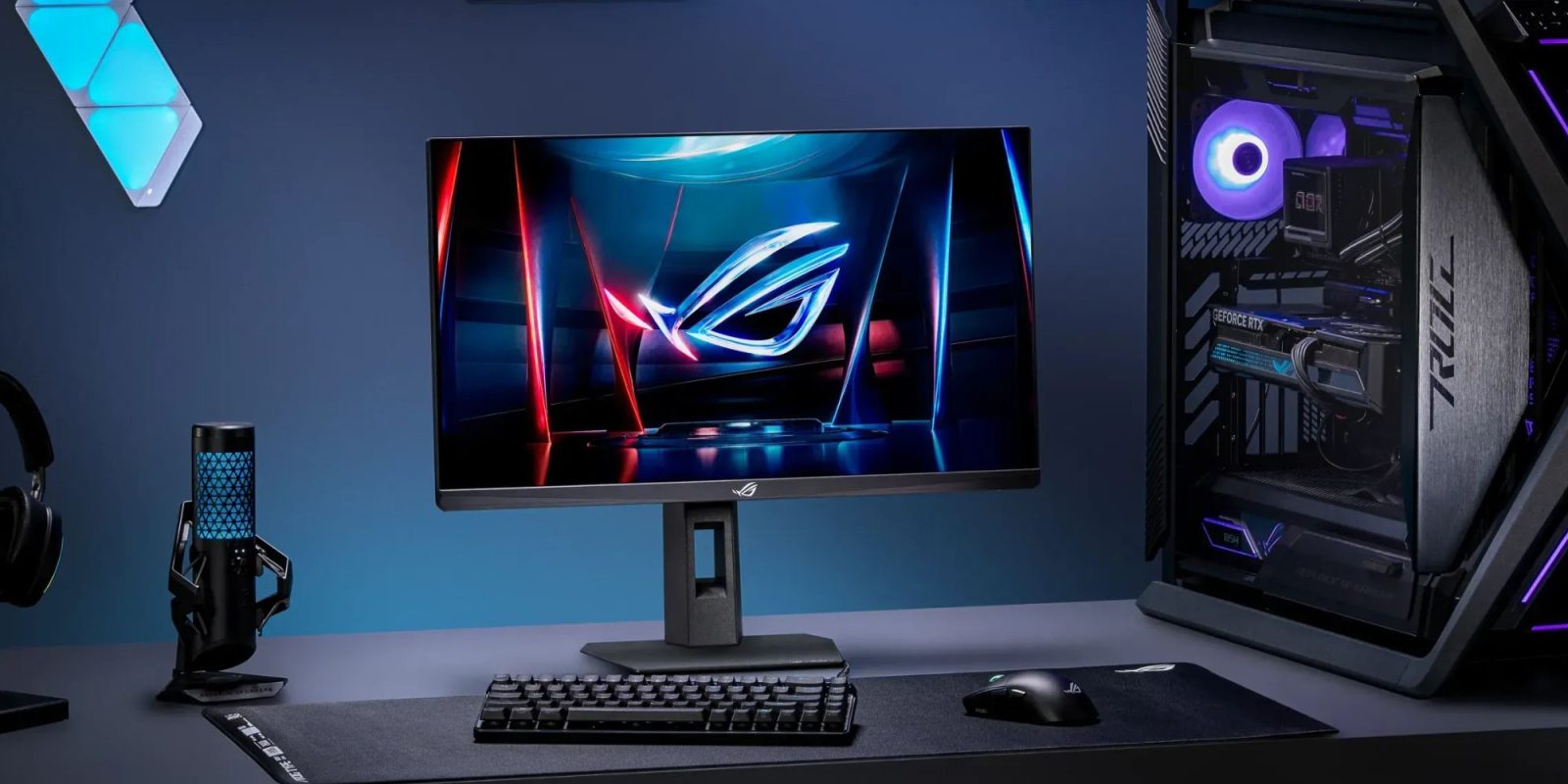 Image showing a render of ASUS' 610Hz ROG gaming monitor.