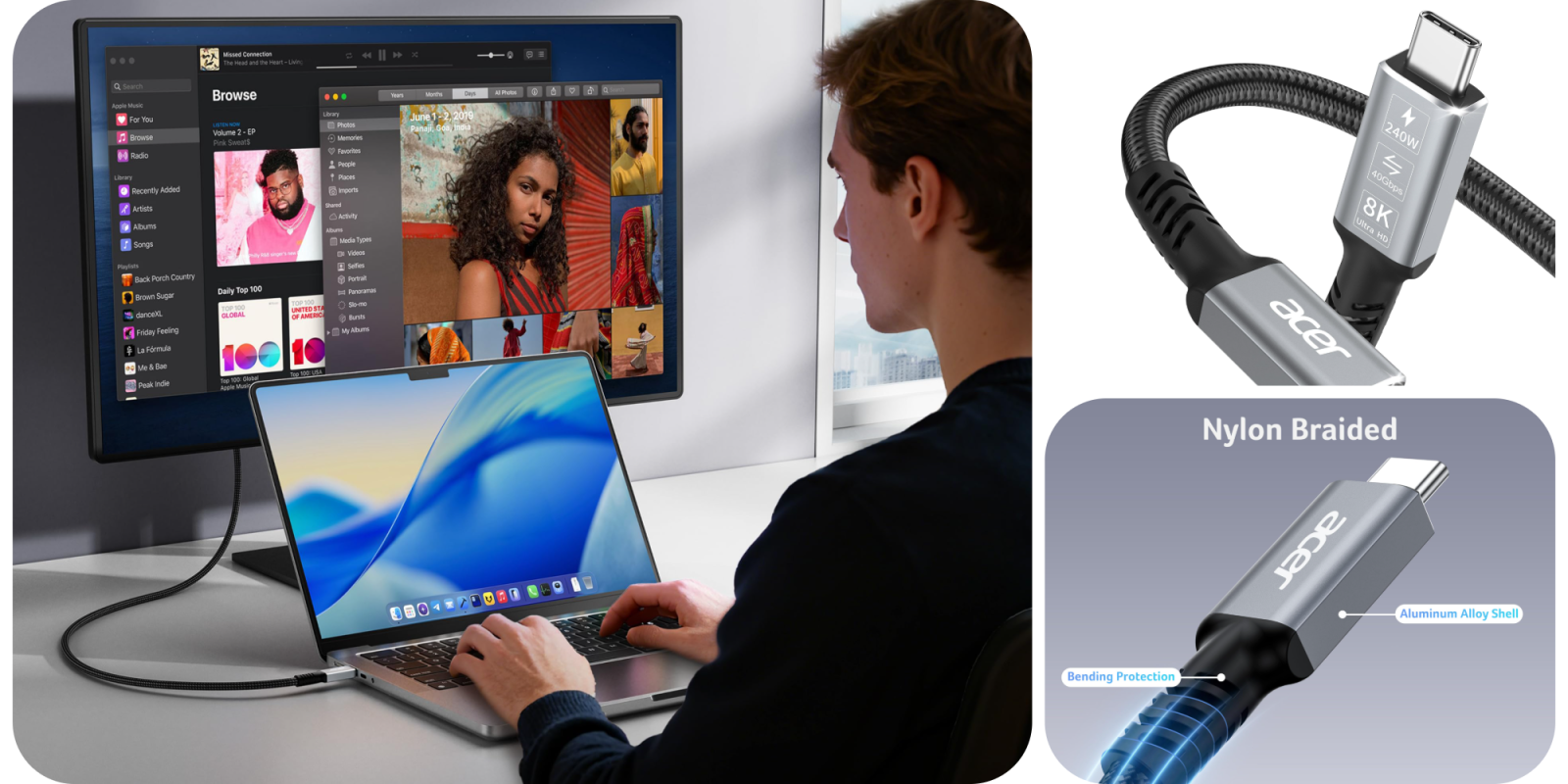 A man using a laptop