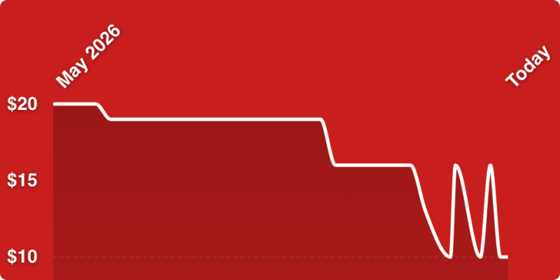 A white line on a red background