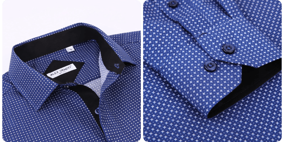 A close up of a blue shirt