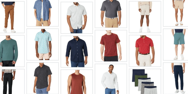 A collage of men's clothes