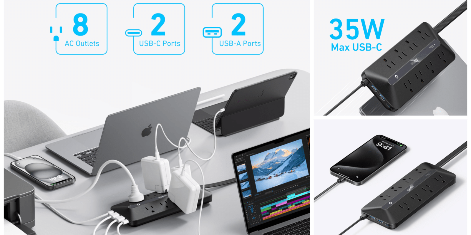A laptops and a charger