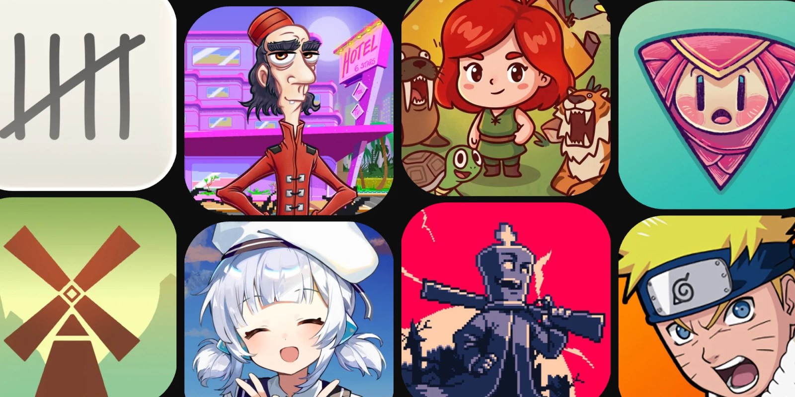 A collage of cartoon characters