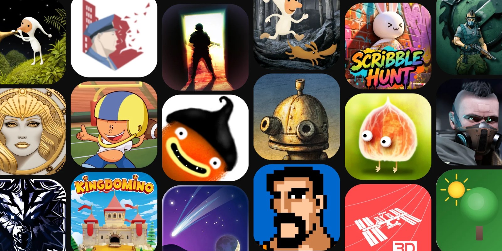 A collage of a game