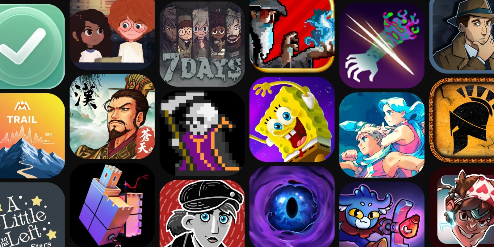 A collage of cartoon icons