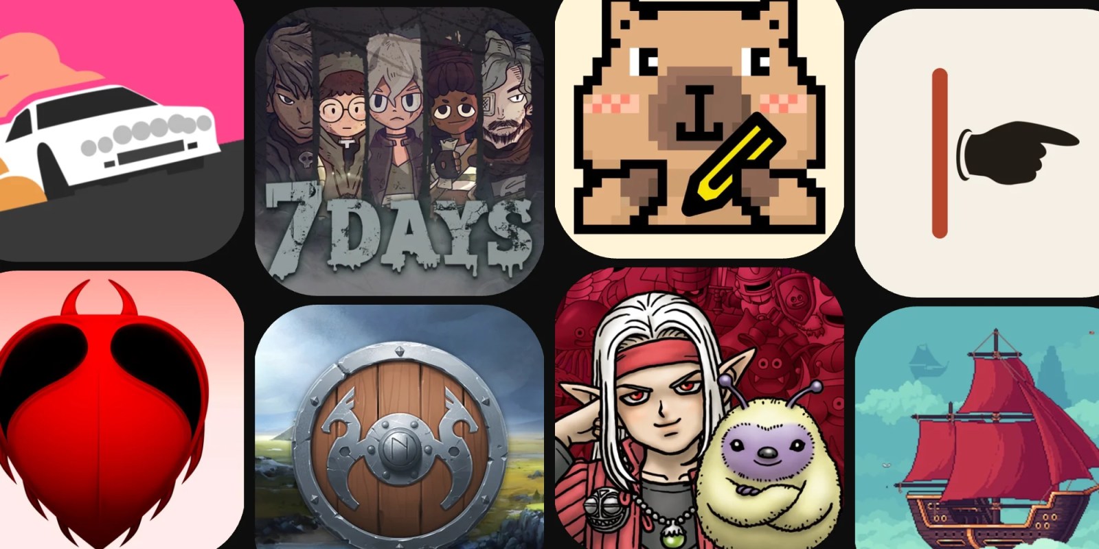 A collage of a video game