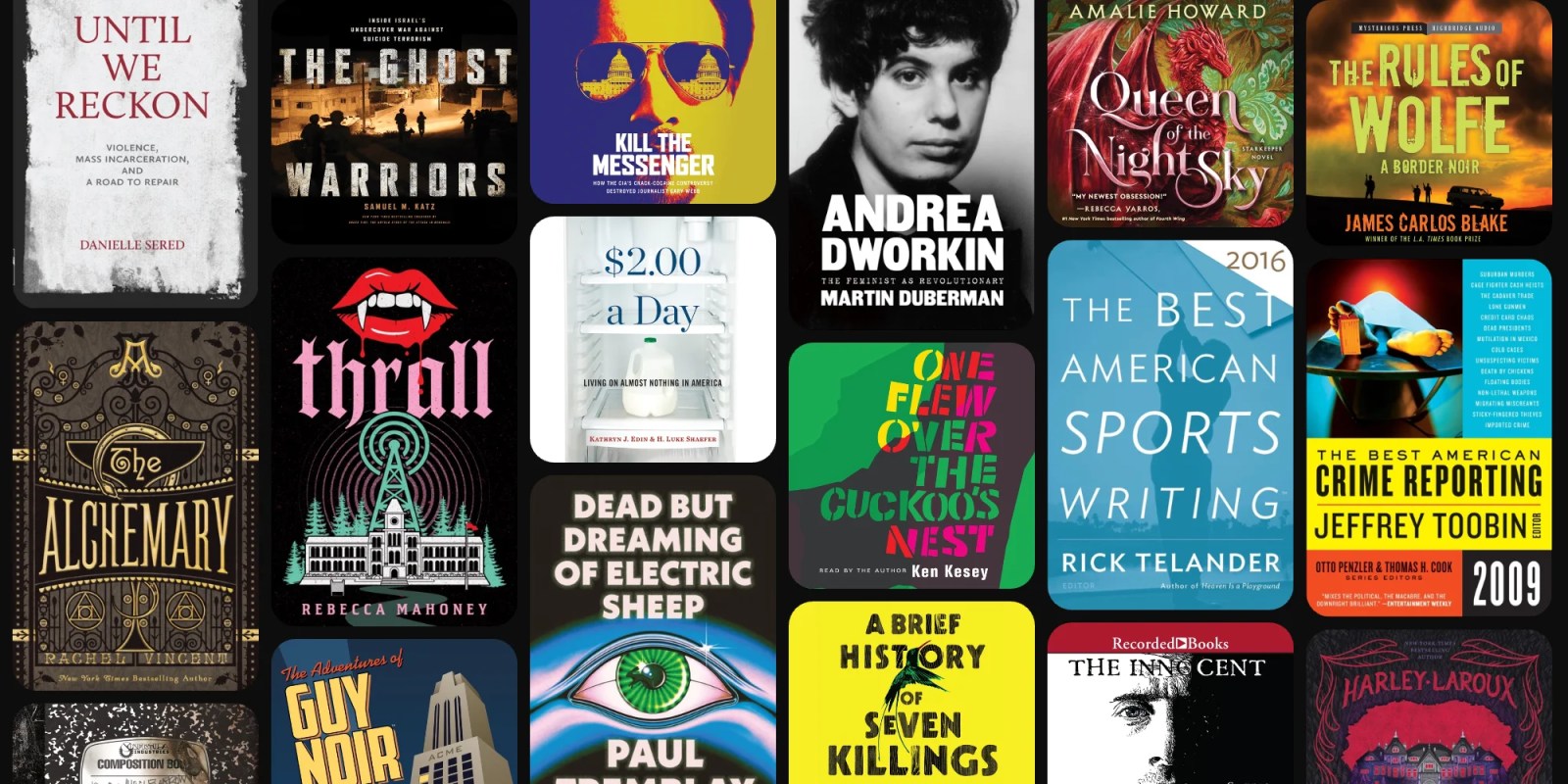 A collage of books