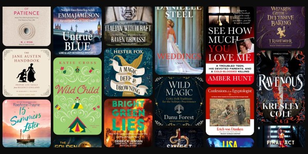 A collection of books on a black background