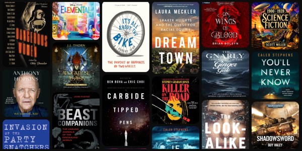 A collage of books