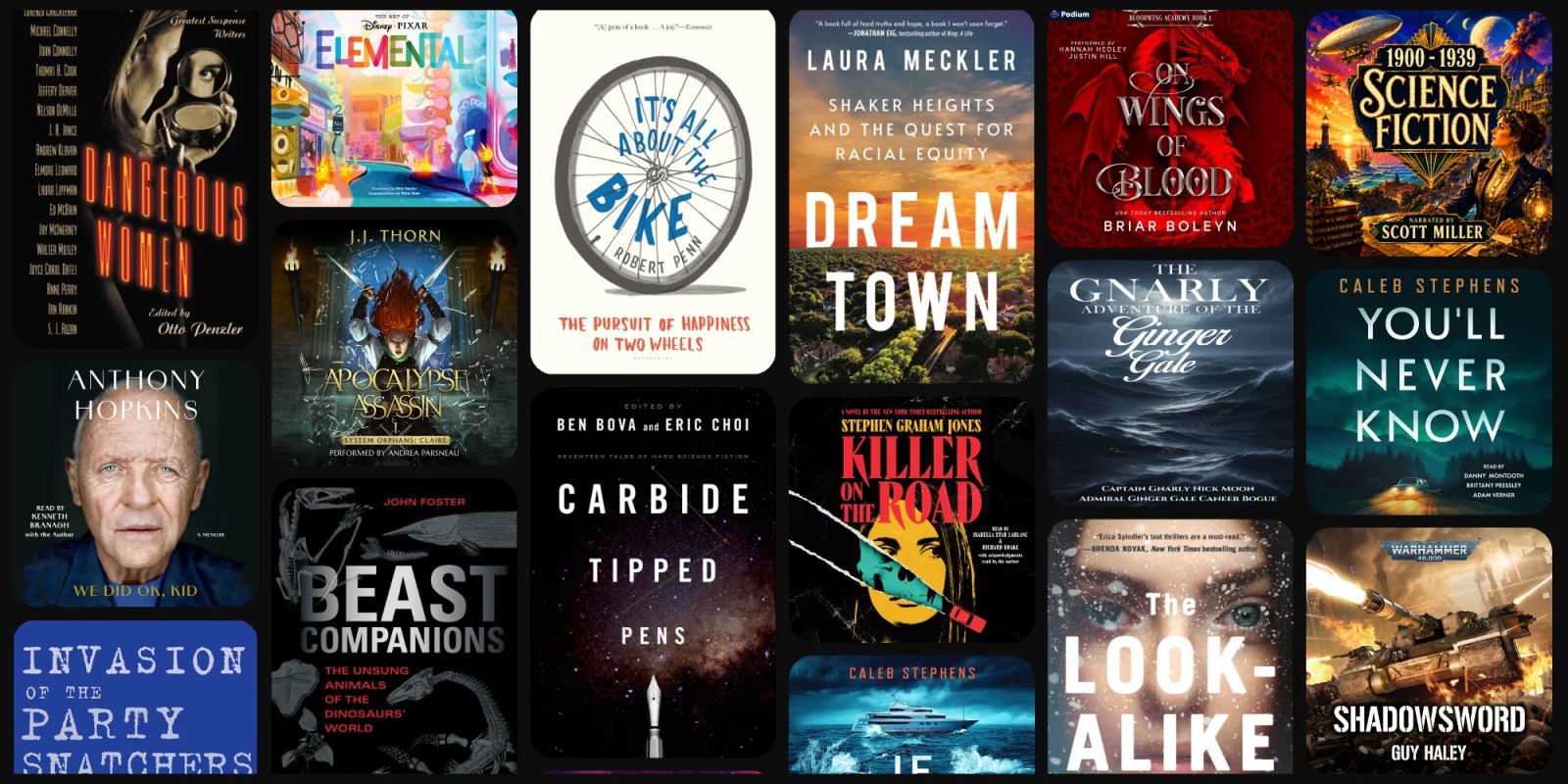 A collage of books