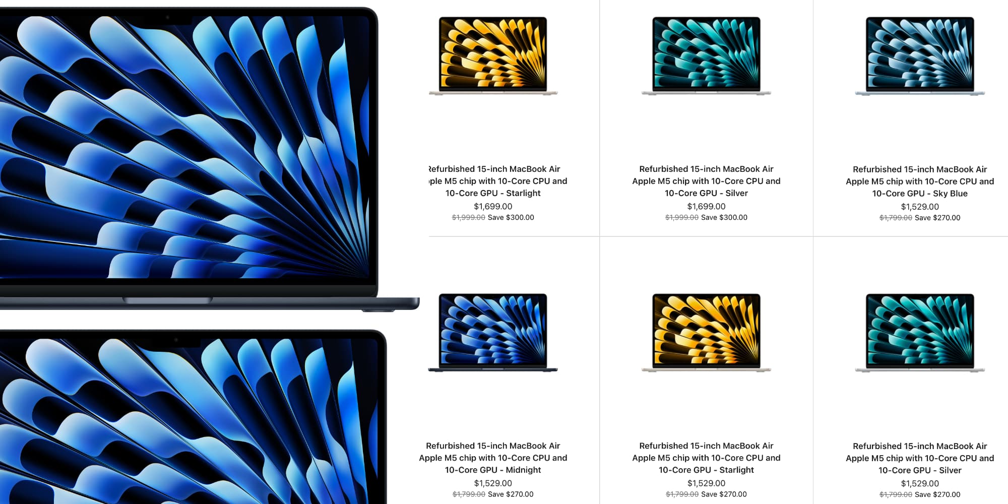 Official Apple Refurb Store now offering lowest prices on M5 MacBook Air at up to $300 off
