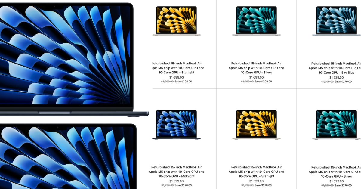 Official Apple refurb store re-stocks M5 MacBook Air, most affordable models up ...