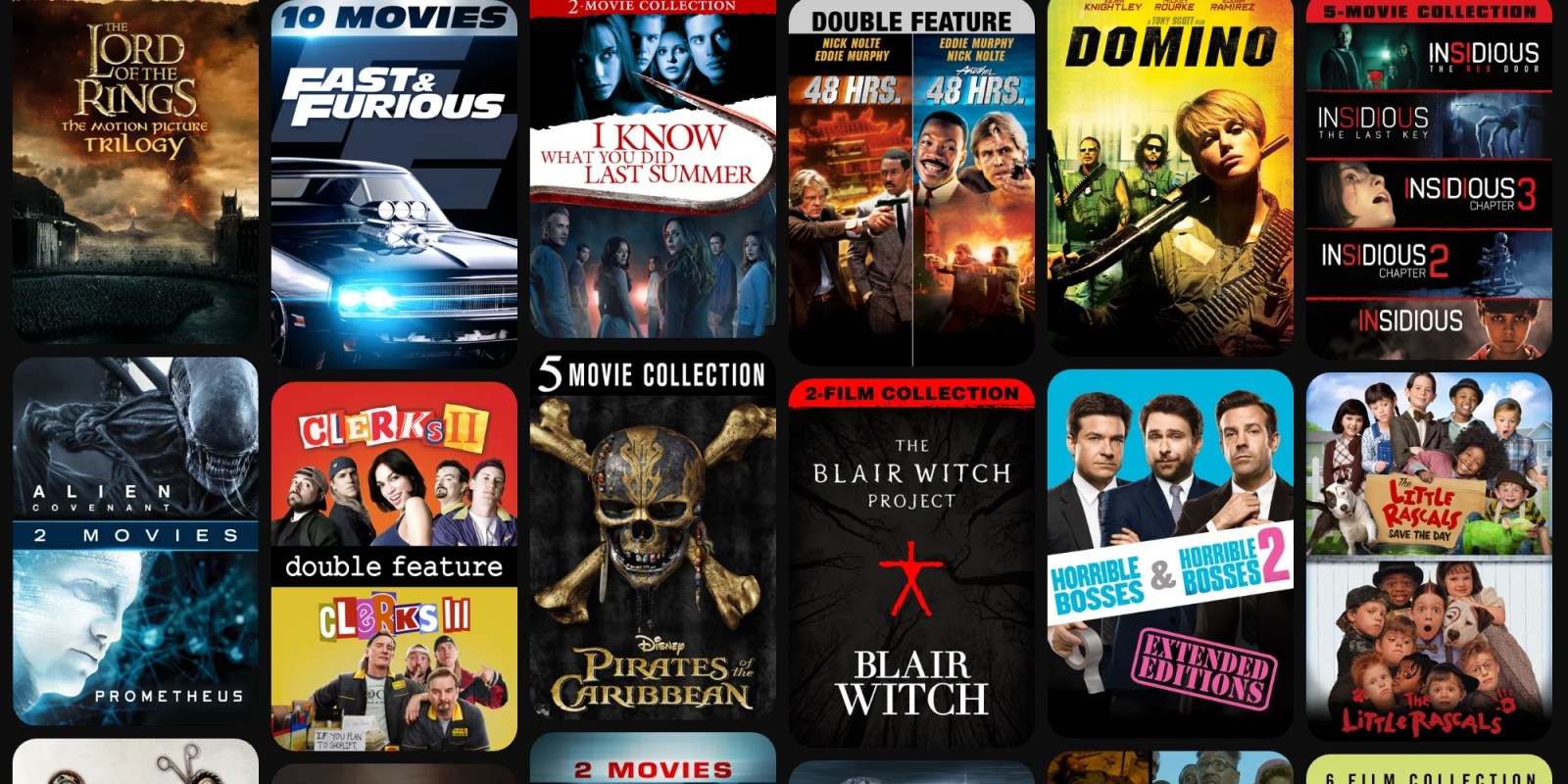 A collage of movies