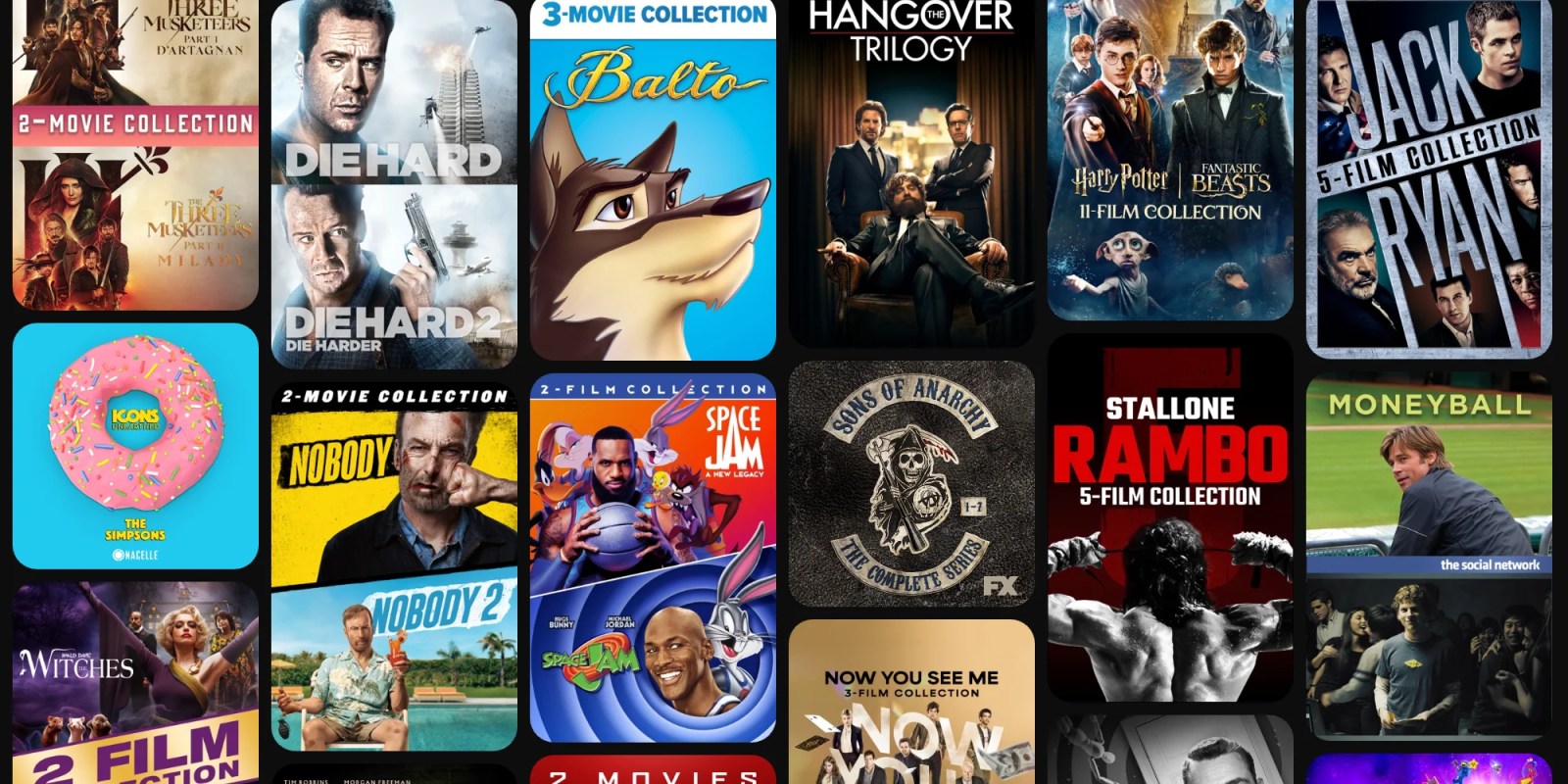 A collage of movies