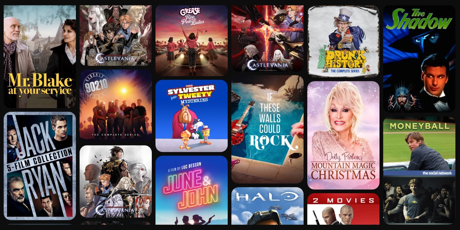 A collage of movies