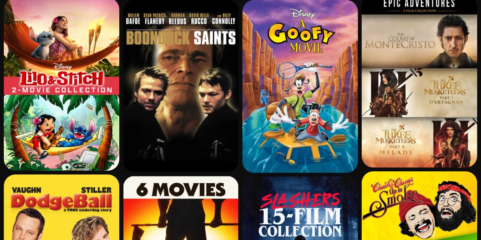 A collage of movies