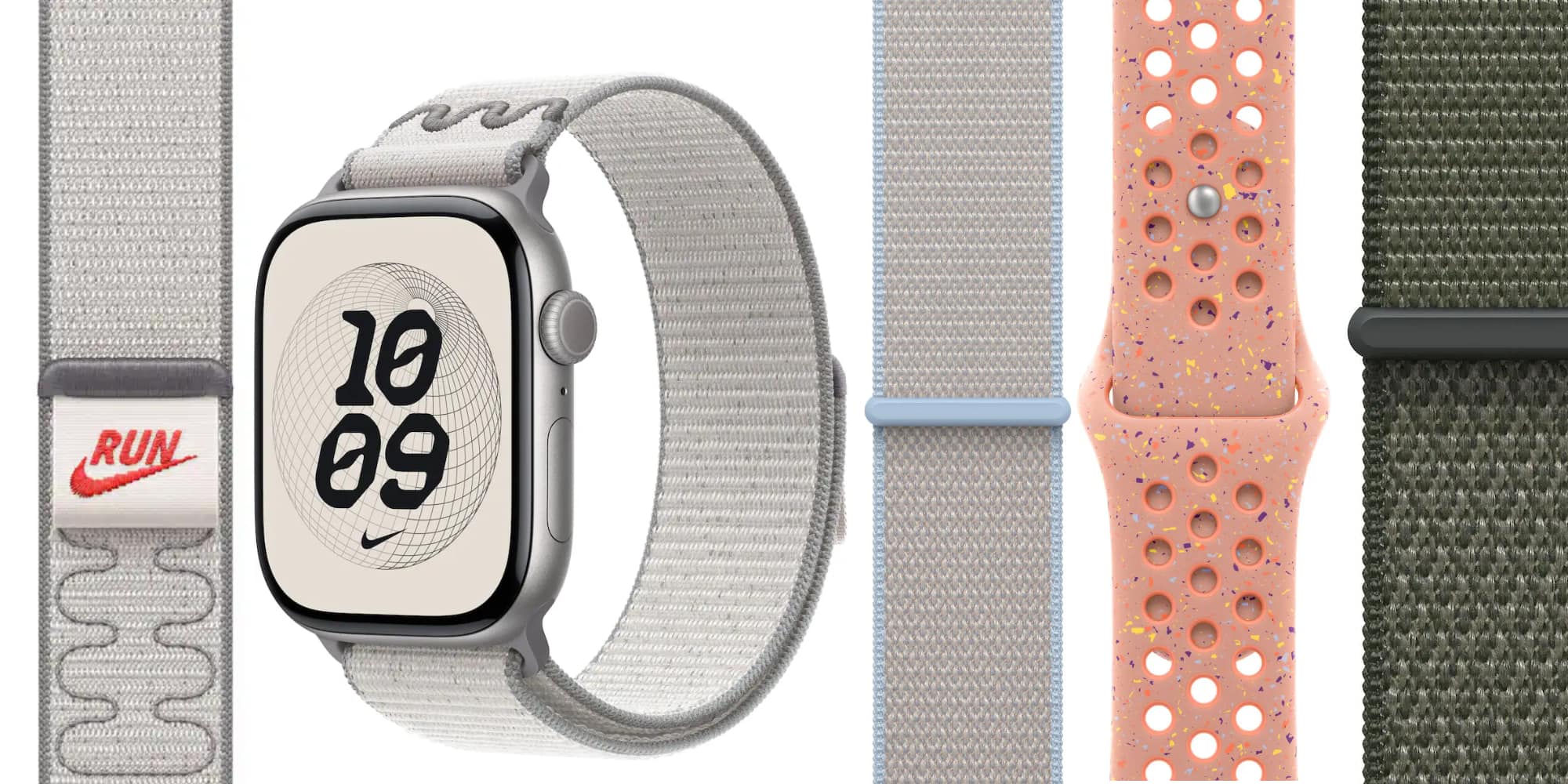 A smart watch with a white band