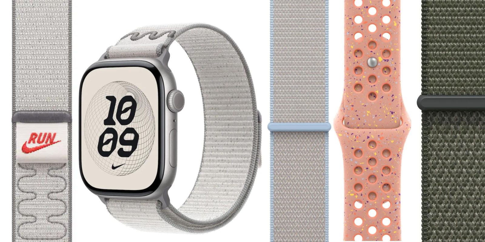 A smart watch with a white band
