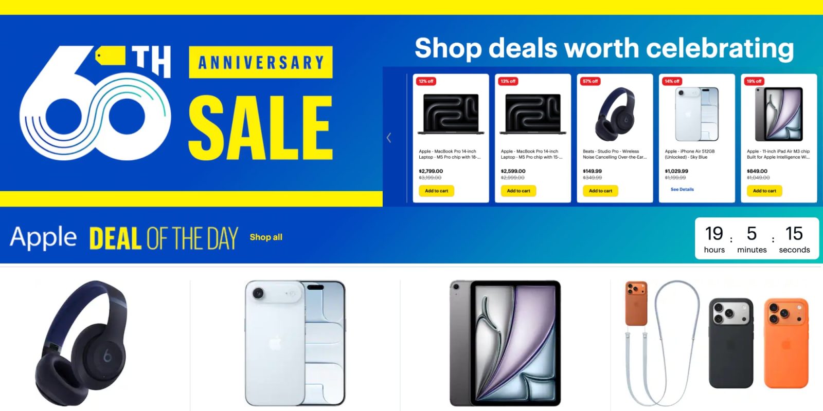 Apple deals day-Best Buy 60th Anniversary