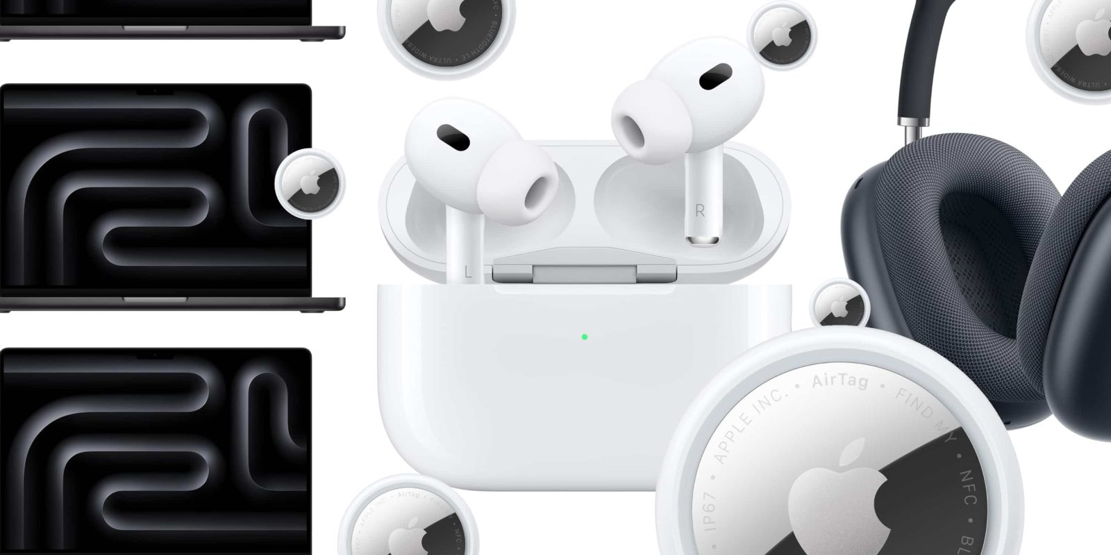 A white wireless earbuds with a charging case