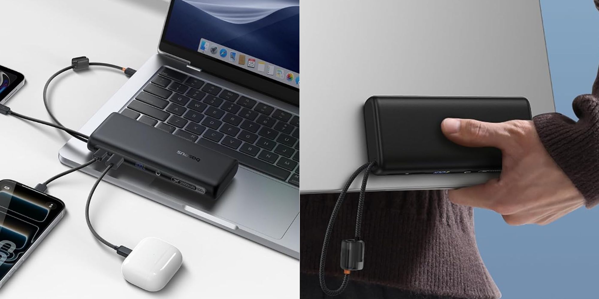 Baseus’ 20,000mAh 100W laptop power bank with dual built-in cables just plunged to $33 (58% off)