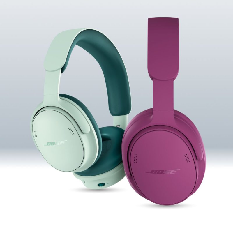 A pair of headphones on a white background