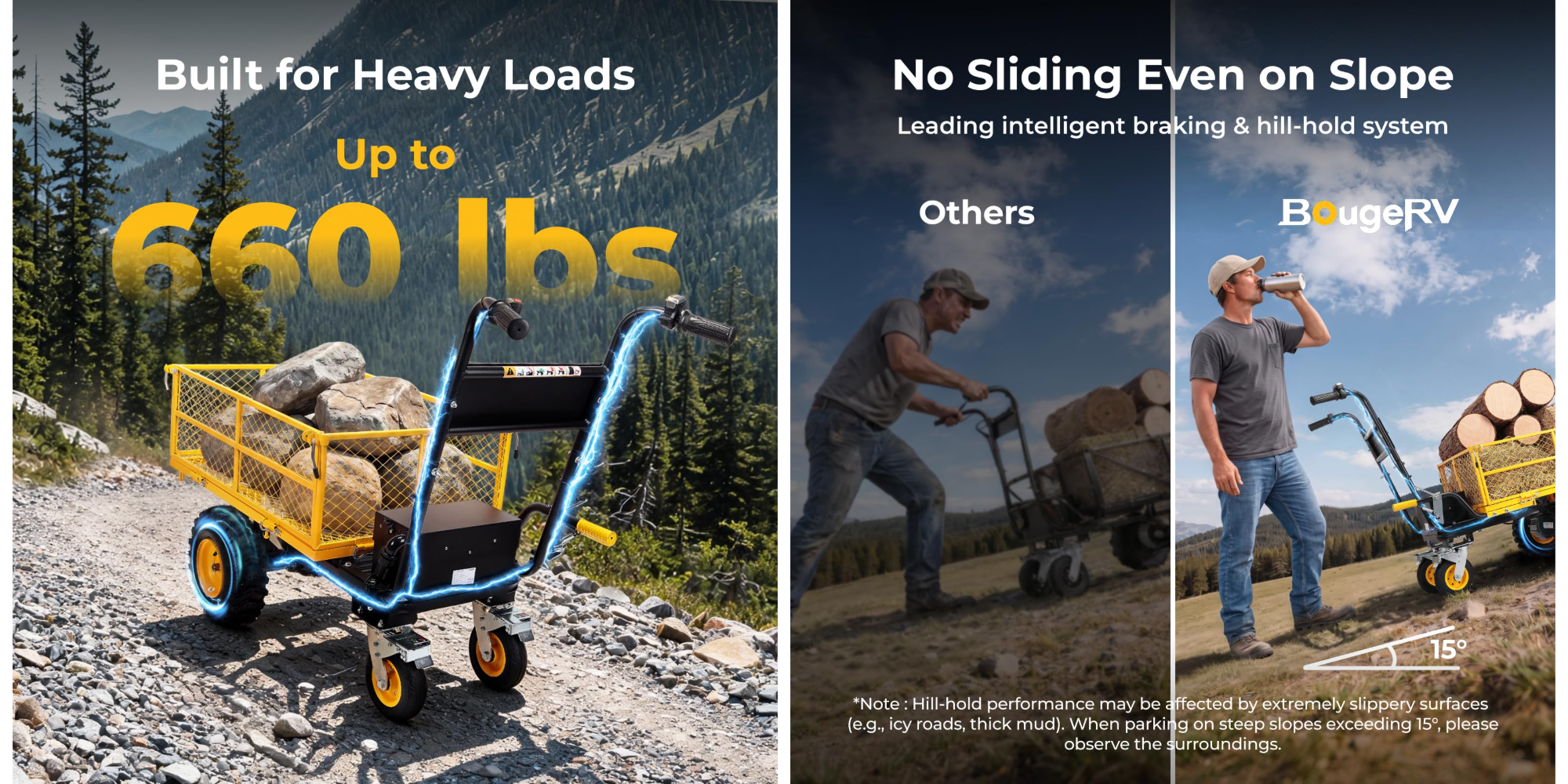 New BougeRV electric utility cart carries up to 660 pounds so you don’t have to, now $870 ($230 off)