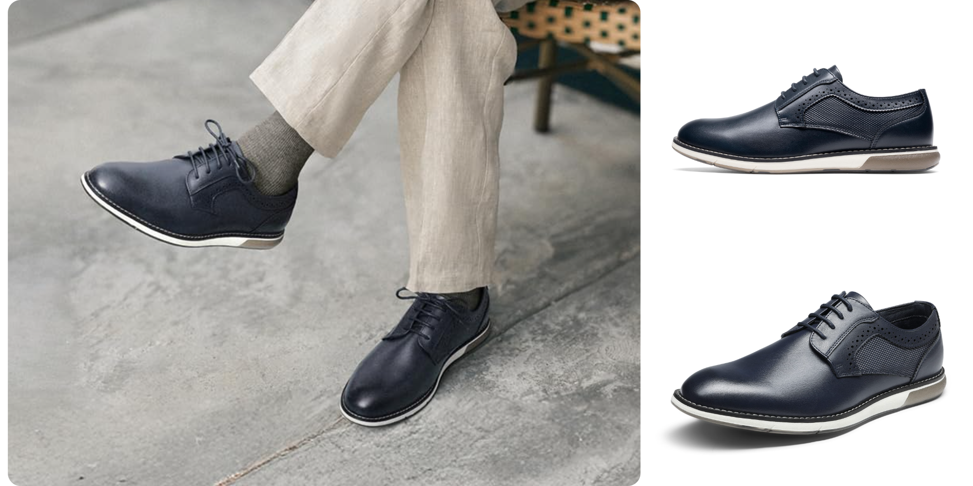 Step up your look at office with Bruno Marc’s blue oxfords down at $35