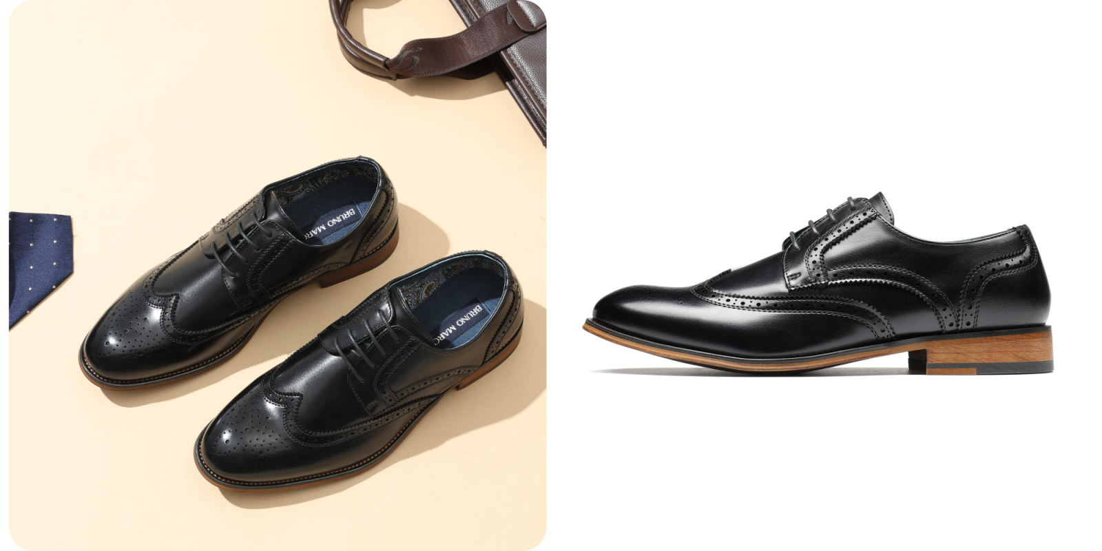 A pair of black shoes
