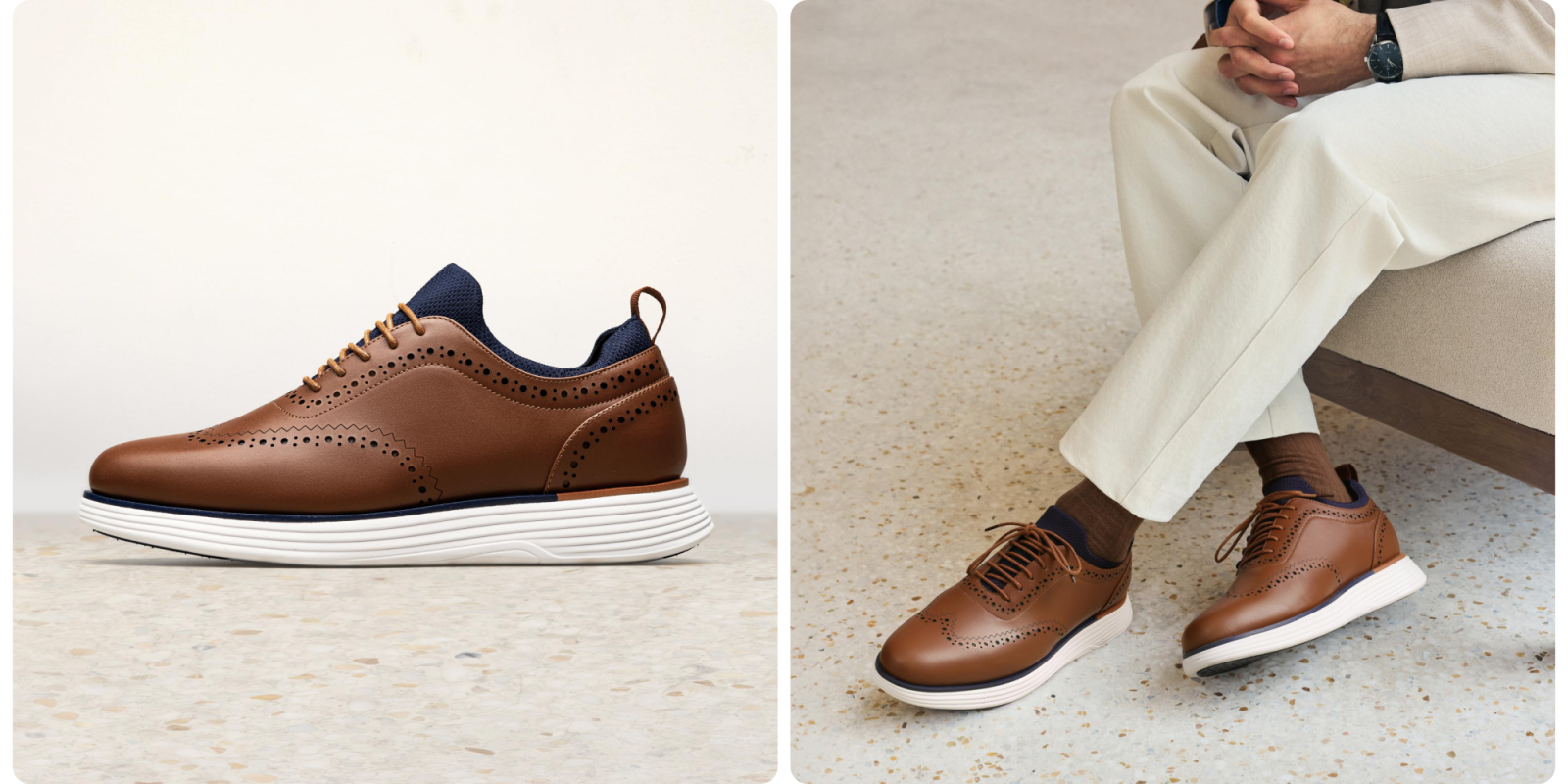 A man's legs and shoes
