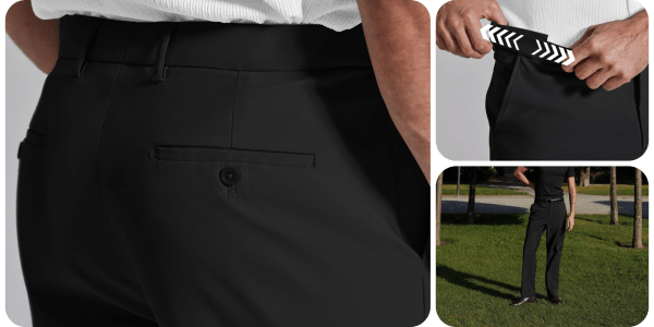 A close up of a person's pants