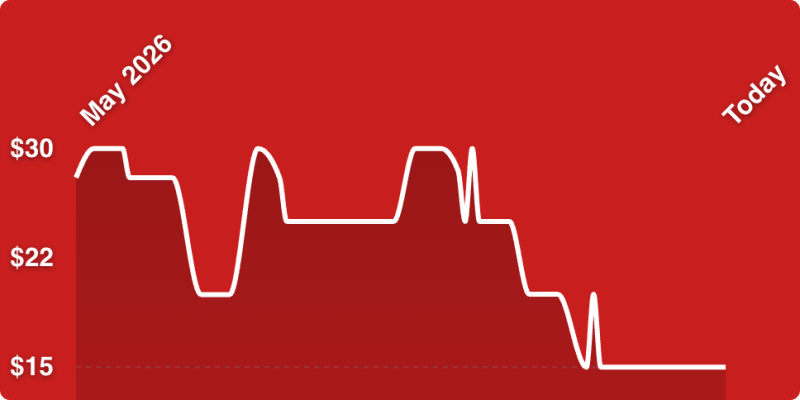 A white line on a red background