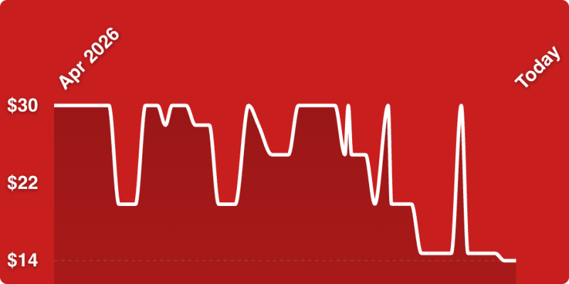 A white line on a red background