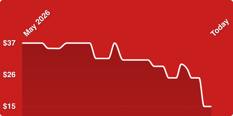 A white line on a red background