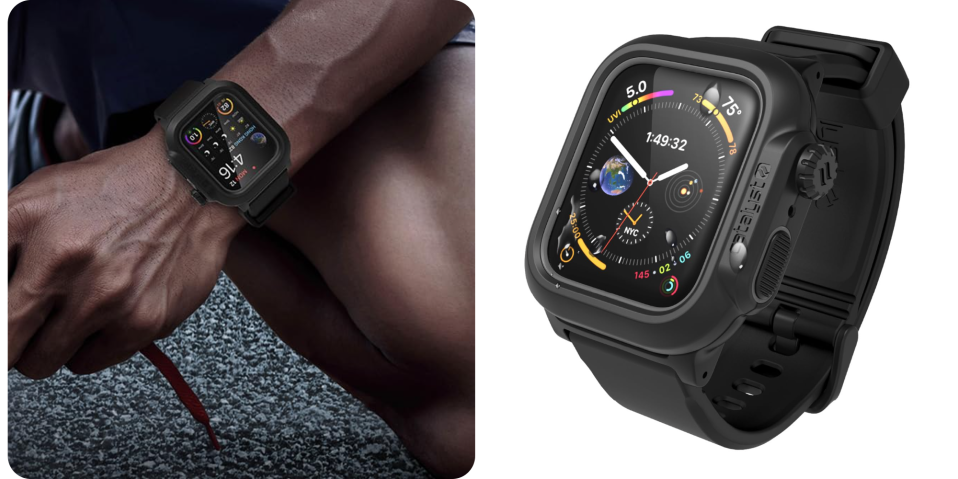 A close up of a smart watch
